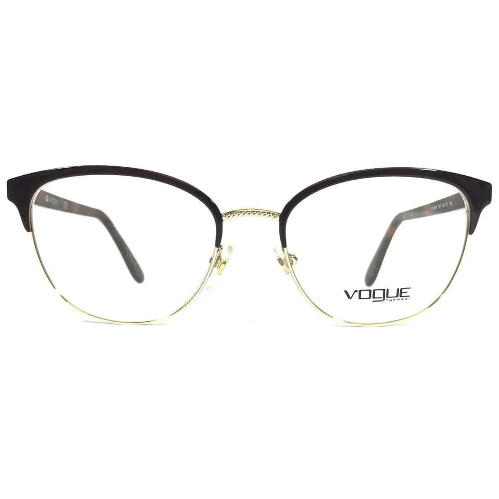 Vogue Eyeglasses Frames VO4088 997 Brown Tortoise Gold Cat Eye 52-18-140